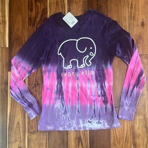 Ivory Ella Aurora Borealis Tie Dye Long Sleeve T-Shirt